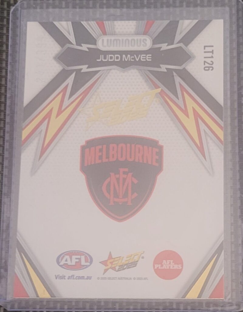 2025 Select Footy Luminous Thunderbolt Gold Judd McVee