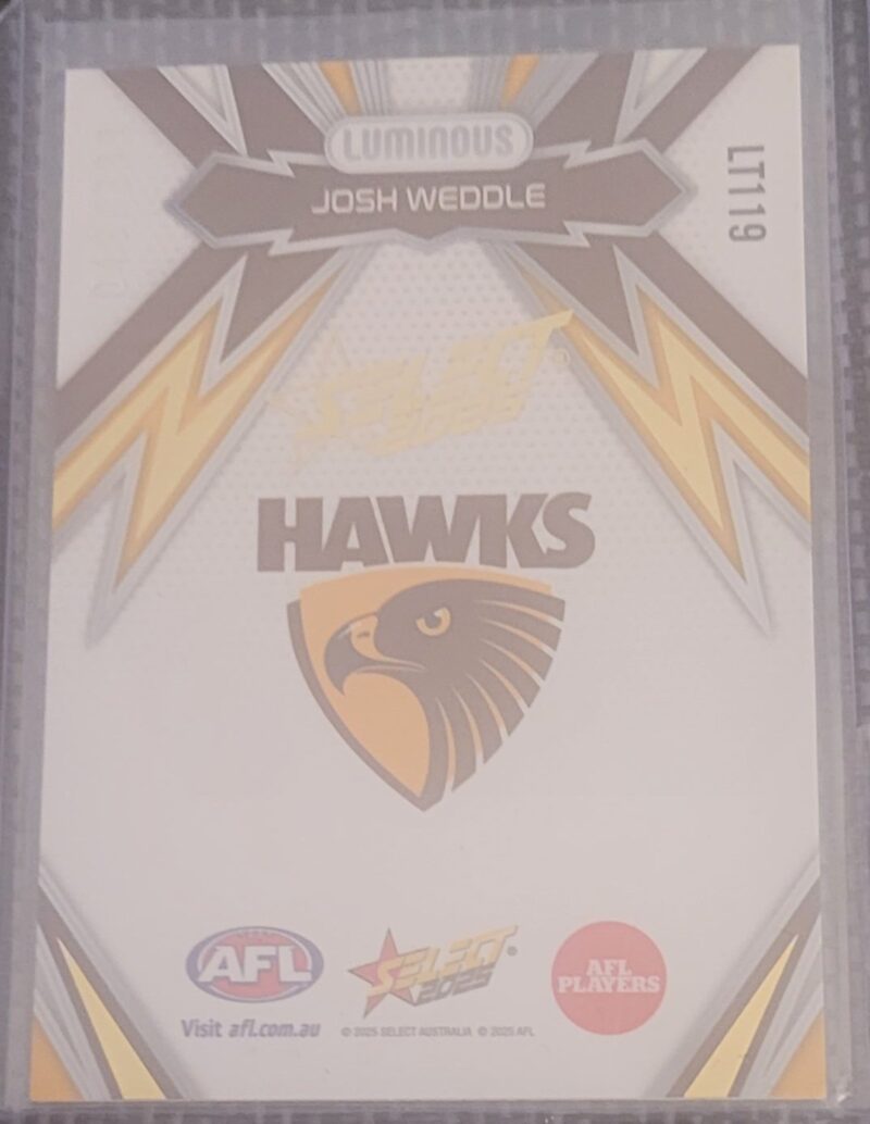 2025 Select Footy Luminous Thunderbolt Gold Josh Weddle
