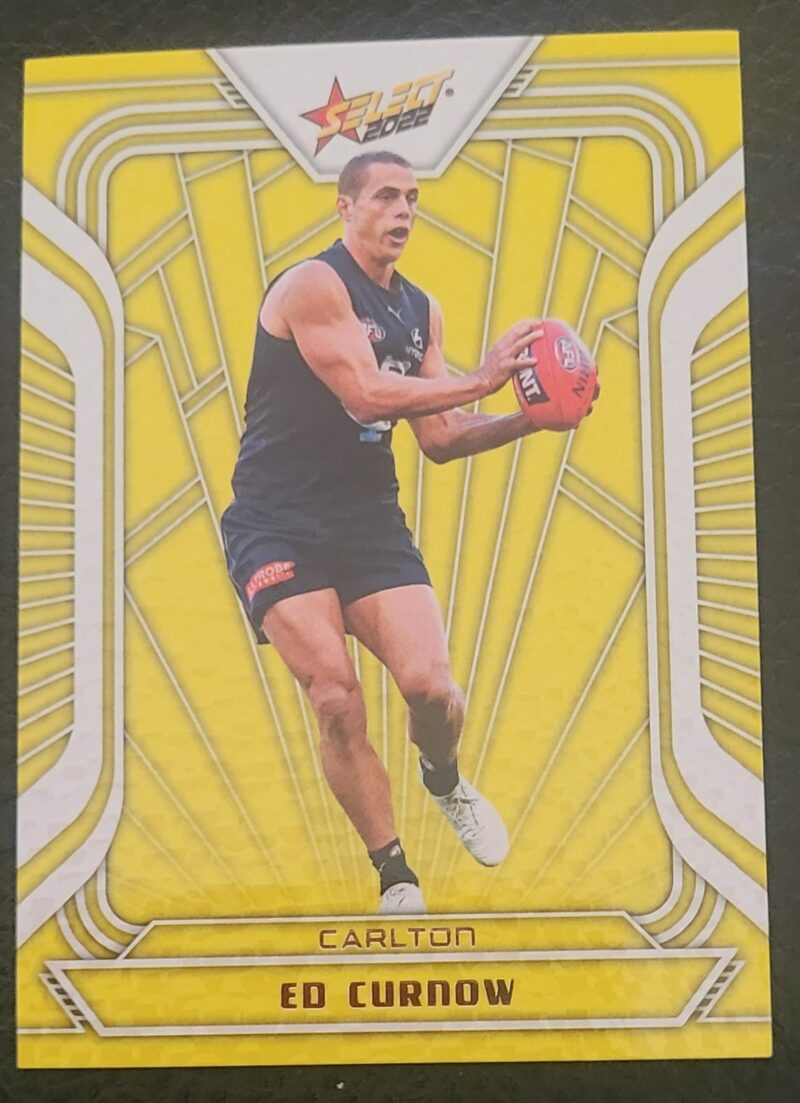 2022 Select Footy Stars Fracted Yellow Acid Ed Curnow