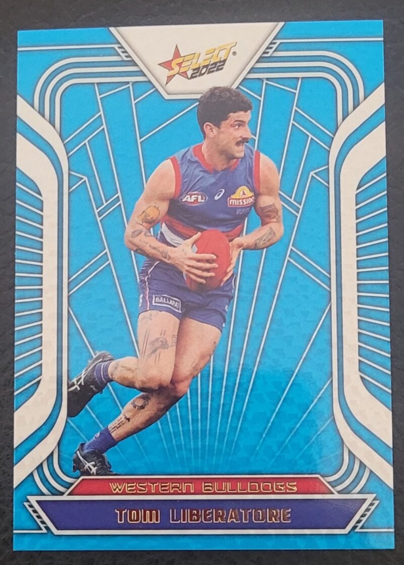 2022 Select Footy Stars Fracted Arctic Blue Tom Liberatore