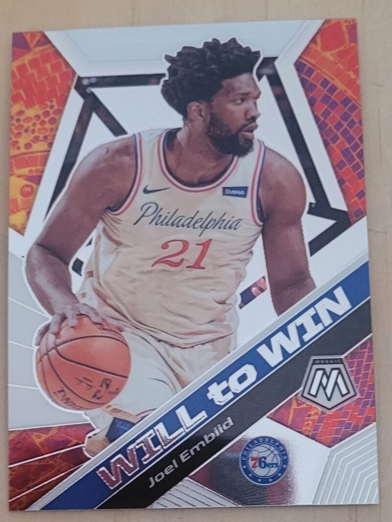 2019-20 Panini Mosaic Will to Win Joel Embiid
